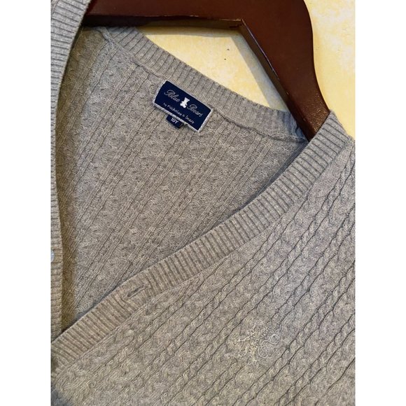 Girls Size 10Y Nicholas & Bears Blue Bears Cable Gray Cardigan Sweater - Picture 2 of 3